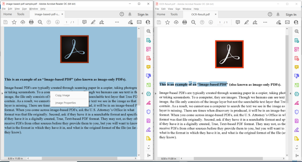 Aperçu PDF OCR