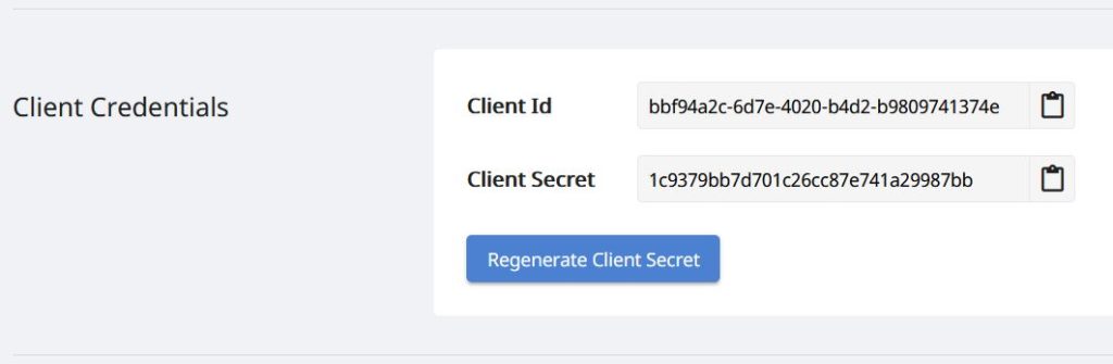 Informations d'identification du client