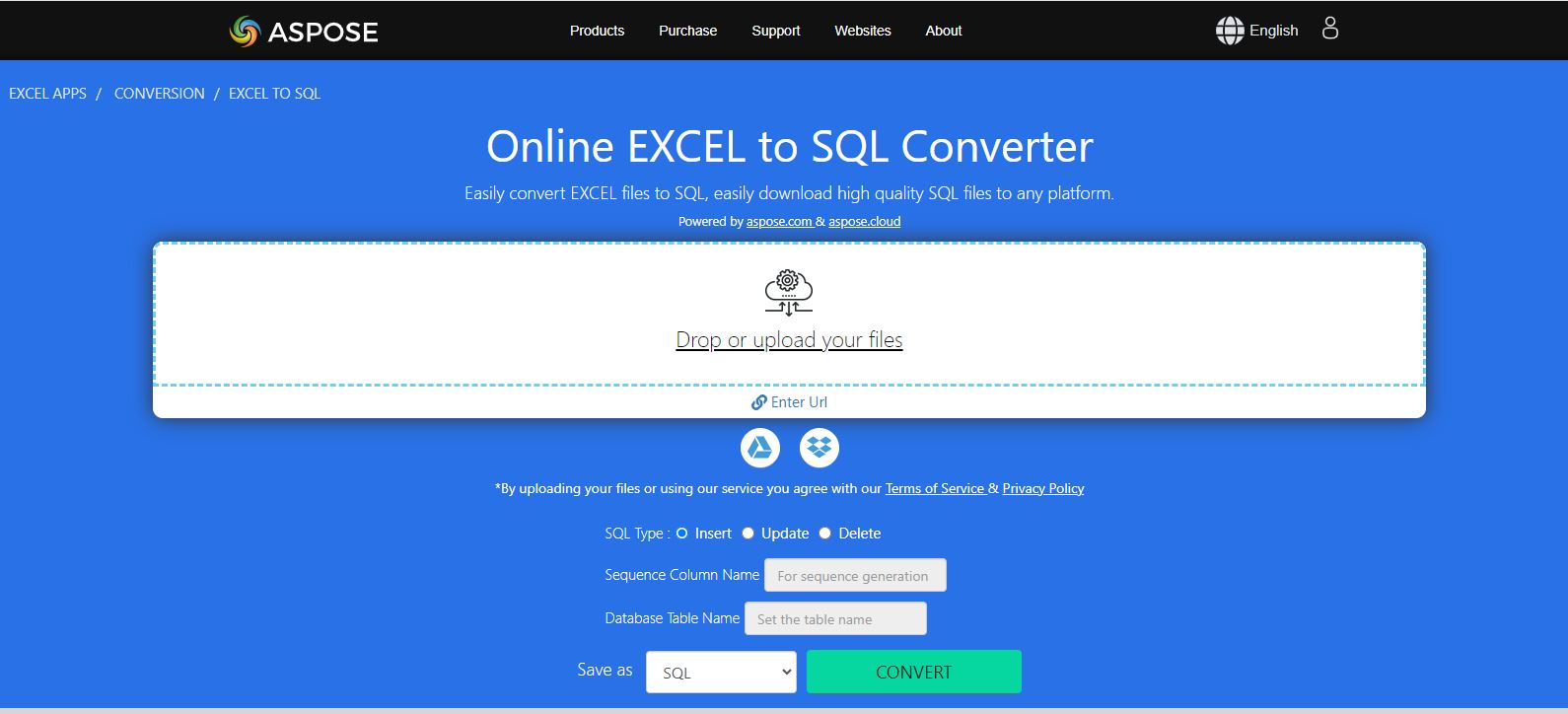 excel to sql